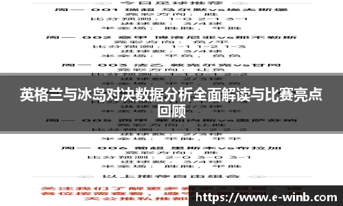 英格兰与冰岛对决数据分析全面解读与比赛亮点回顾